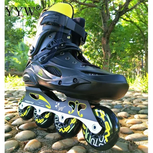 Professional Inline Roller Skates Adult Flashing Speed Skating Shoes Sneakers Black For Outdoor Sport Women Men 4 Wheels Shoes - Image 5