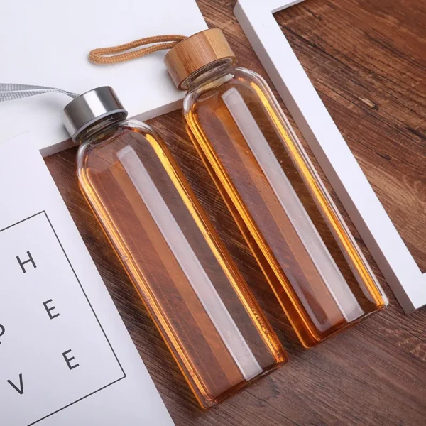 550ml Travel Outdoors Portable Sport Glass Water Bottle With Rope Tour Drinkware Brief Car Carafe Direct Drinking Tea Bottle - Image 6