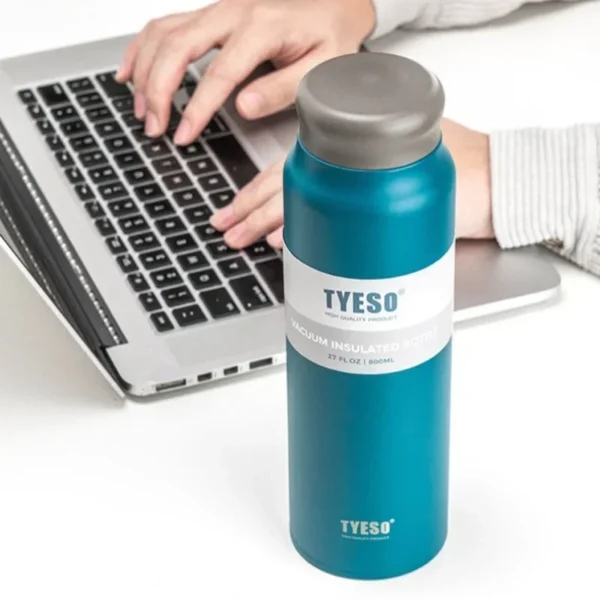 800ml Tyeso Stainless Steel Thermos Bottle Portable Tea Water Cup with Tea-strainer Double Layer Vacuum Travel Sport Water Cup - Image 2