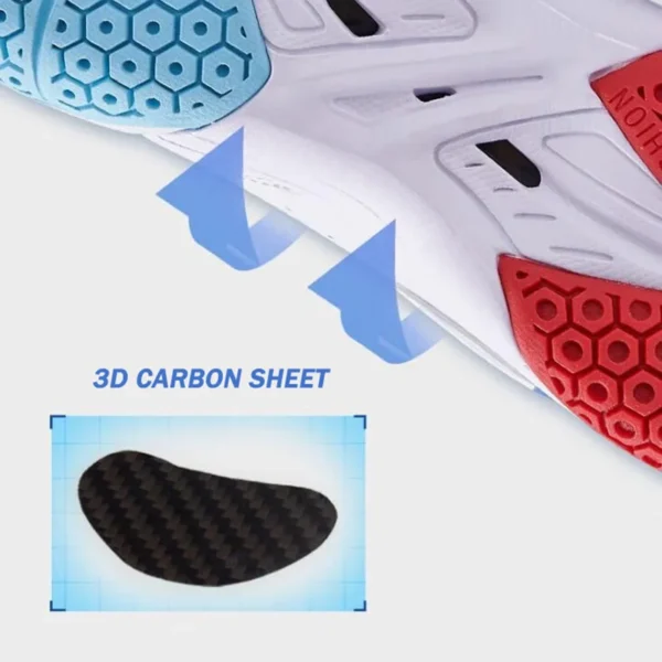 Kumpoo Badminton Shoe for Men Women Anti Slip Breathable Tennis Sneakers Training Sport Shoes Cream Balance Sport Shoes KH-G15 - Image 5