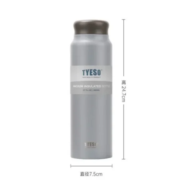 800ml Tyeso Stainless Steel Thermos Bottle Portable Tea Water Cup with Tea-strainer Double Layer Vacuum Travel Sport Water Cup - Image 6