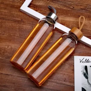 550ml Travel Outdoors Portable Sport Glass Water Bottle With Rope Tour Drinkware Brief Car Carafe Direct Drinking Tea Bottle