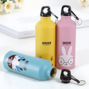 500ML Animal Pattern Outdoor Sports Aluminum Water Bottle Portable Water Cup Mountaineering Buckle Small Mouth Single Layer Cup