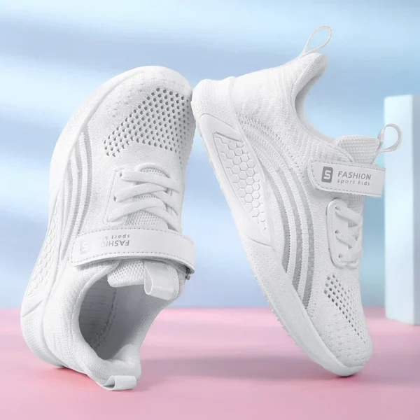 2025 Girls Casual Shoes Child White Mesh Sneakers Student Kids Summer Sock Footwear Fashion Children Sport Shoes Running Autumn - Image 6