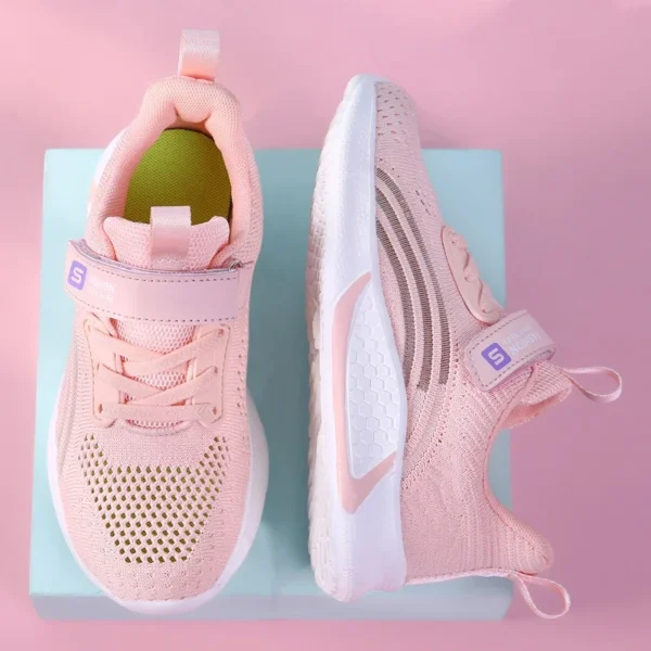 2025 Girls Casual Shoes Child White Mesh Sneakers Student Kids Summer Sock Footwear Fashion Children Sport Shoes Running Autumn - Image 5