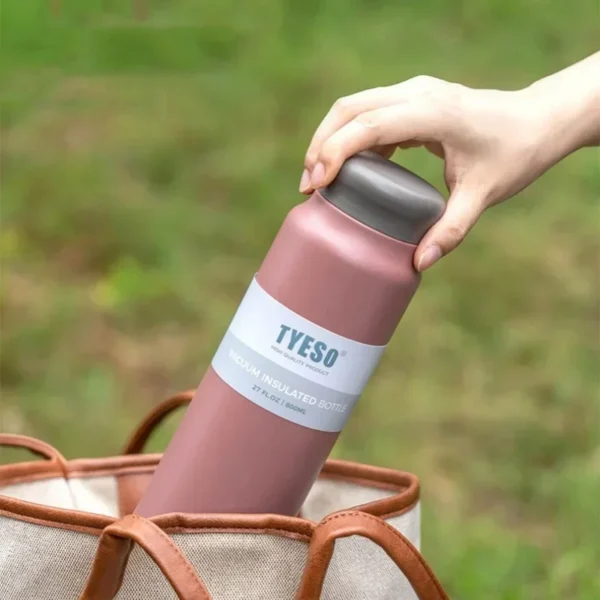 800ml Tyeso Stainless Steel Thermos Bottle Portable Tea Water Cup with Tea-strainer Double Layer Vacuum Travel Sport Water Cup - Image 5