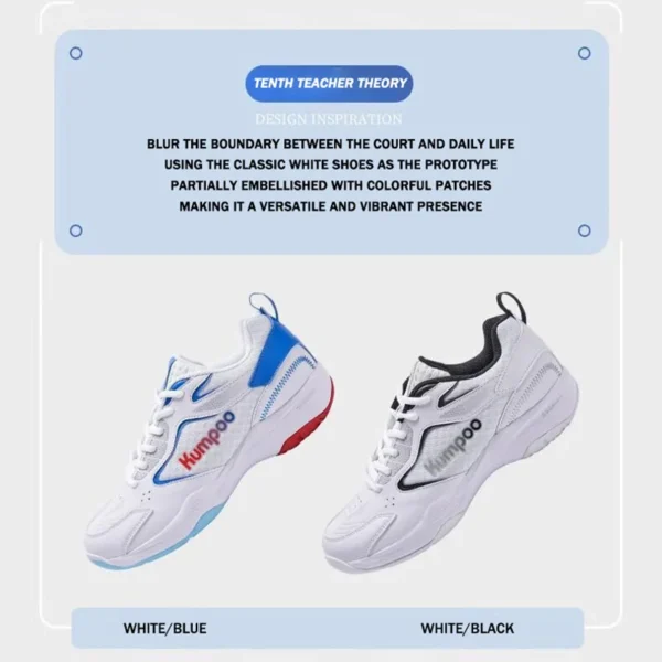 Kumpoo Badminton Shoe for Men Women Anti Slip Breathable Tennis Sneakers Training Sport Shoes Cream Balance Sport Shoes KH-G15 - Image 2