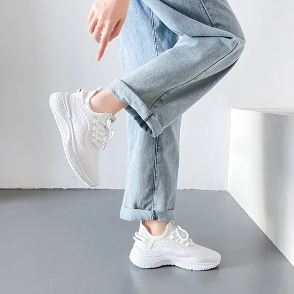 Women Sneakers New Summer Breathable Platform Mesh Shoes for Women Concise Wear-resistant Lightweight Running Women Casual Shoes - Image 3