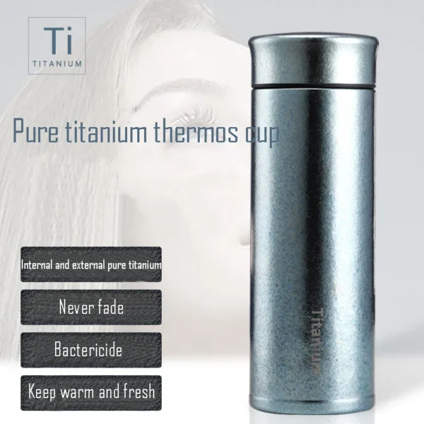 200/300/380/480ML Business Thermos Cup With Tea Bin For a Gift ,Pure Titanium Vacuum Flasks,Office Drinkware,Car WATER BOTTLE - Image 2