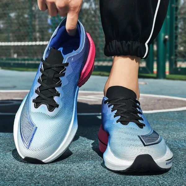 Mens Trainers Full Palm Carbon Plate Professional Male Shoes Fashion Breathable Lace-up Sneakers Running Shoes Man High Quality - Image 3