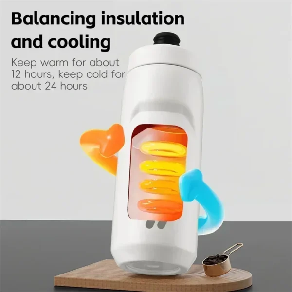 WEST BIKING Cycling Water Bottle 550ml Food-Grade Stainless Steel Thermal Bottle Sports Metal Kettle Cold Water Insulated Bottle - Image 3